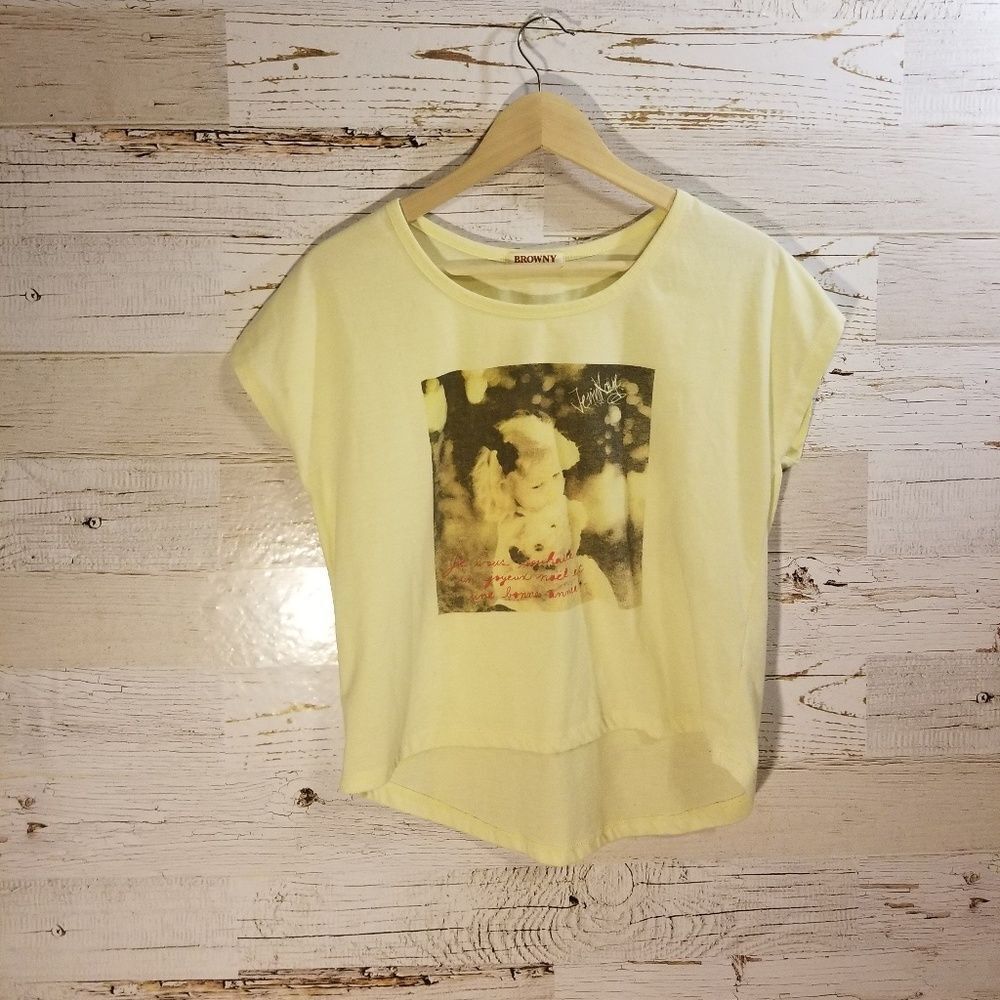 Light yellow graphic t-shirt